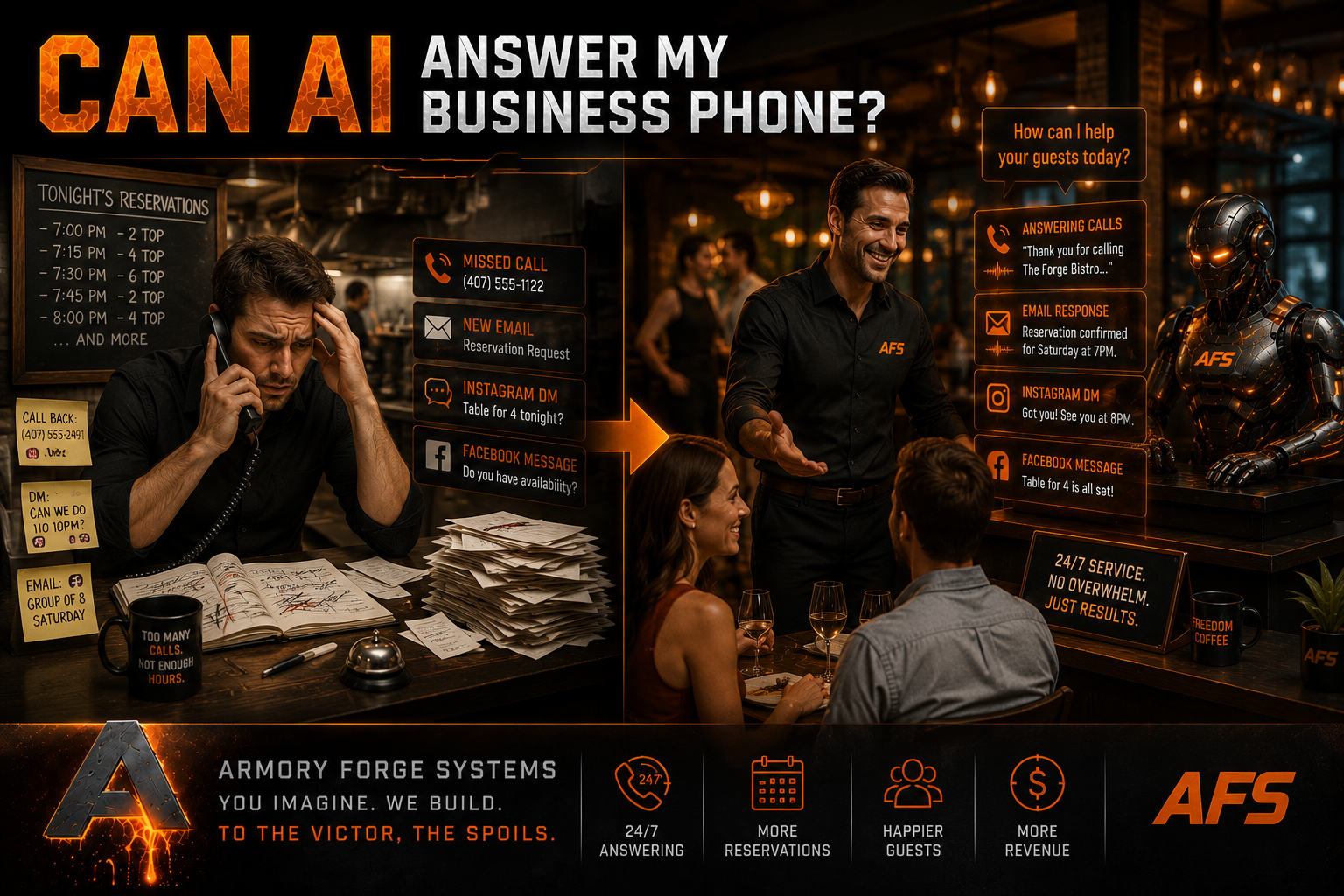 Can AI Answer Your Business Phone While You Sleep? — an AI receptionist answering a business phone call after hours