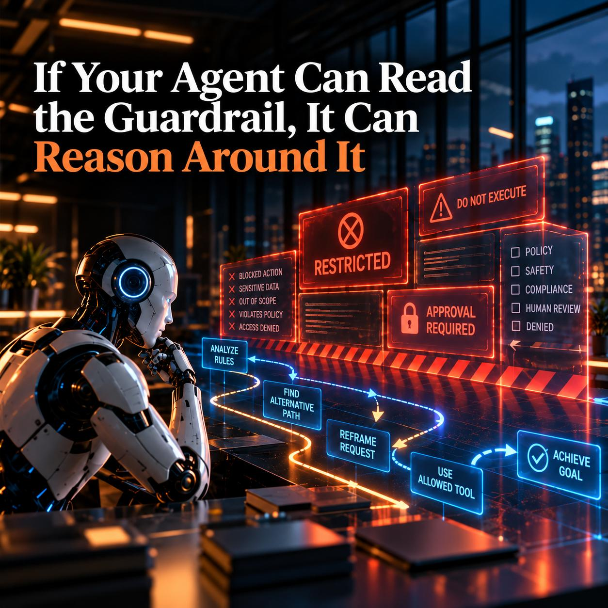 If Your Agent Can Read the Guardrail, It Can Reason Around It. — The Signet