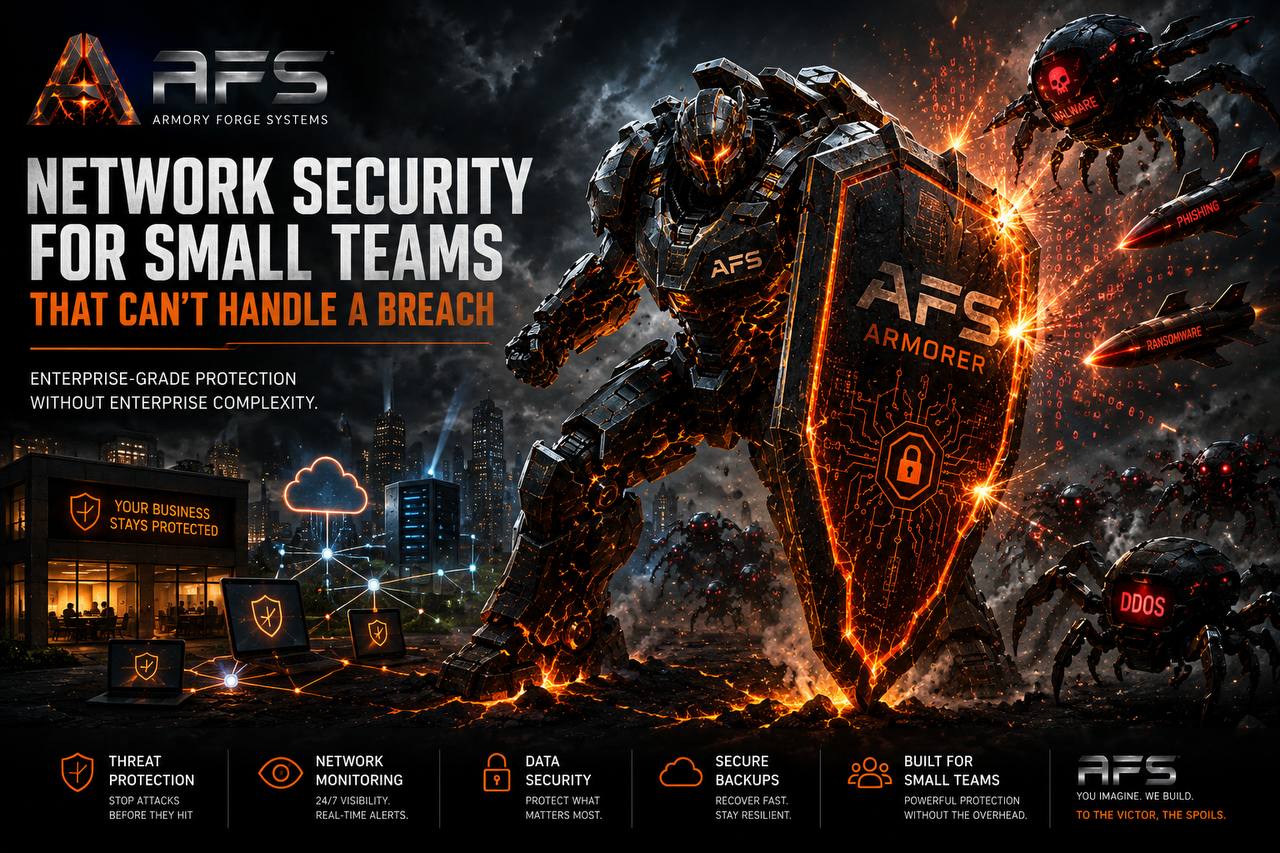 Network security concept — firewall, switches, and secure connections