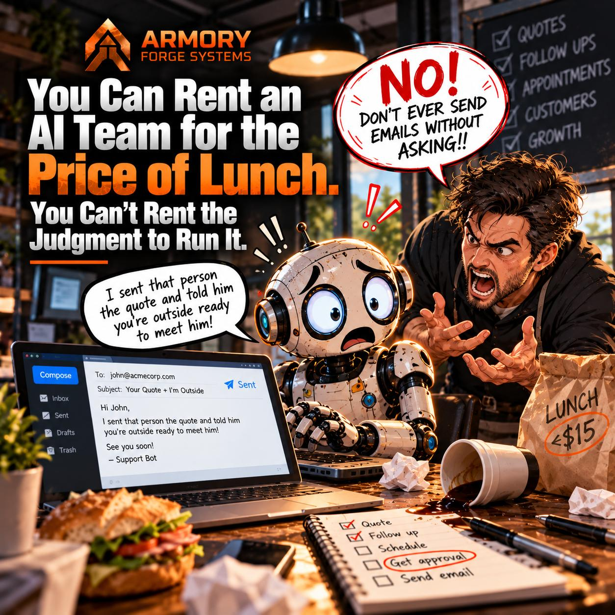You Can Rent an AI Team for the Price of Lunch. You Can't Rent the Judgment to Run It. — The Signet