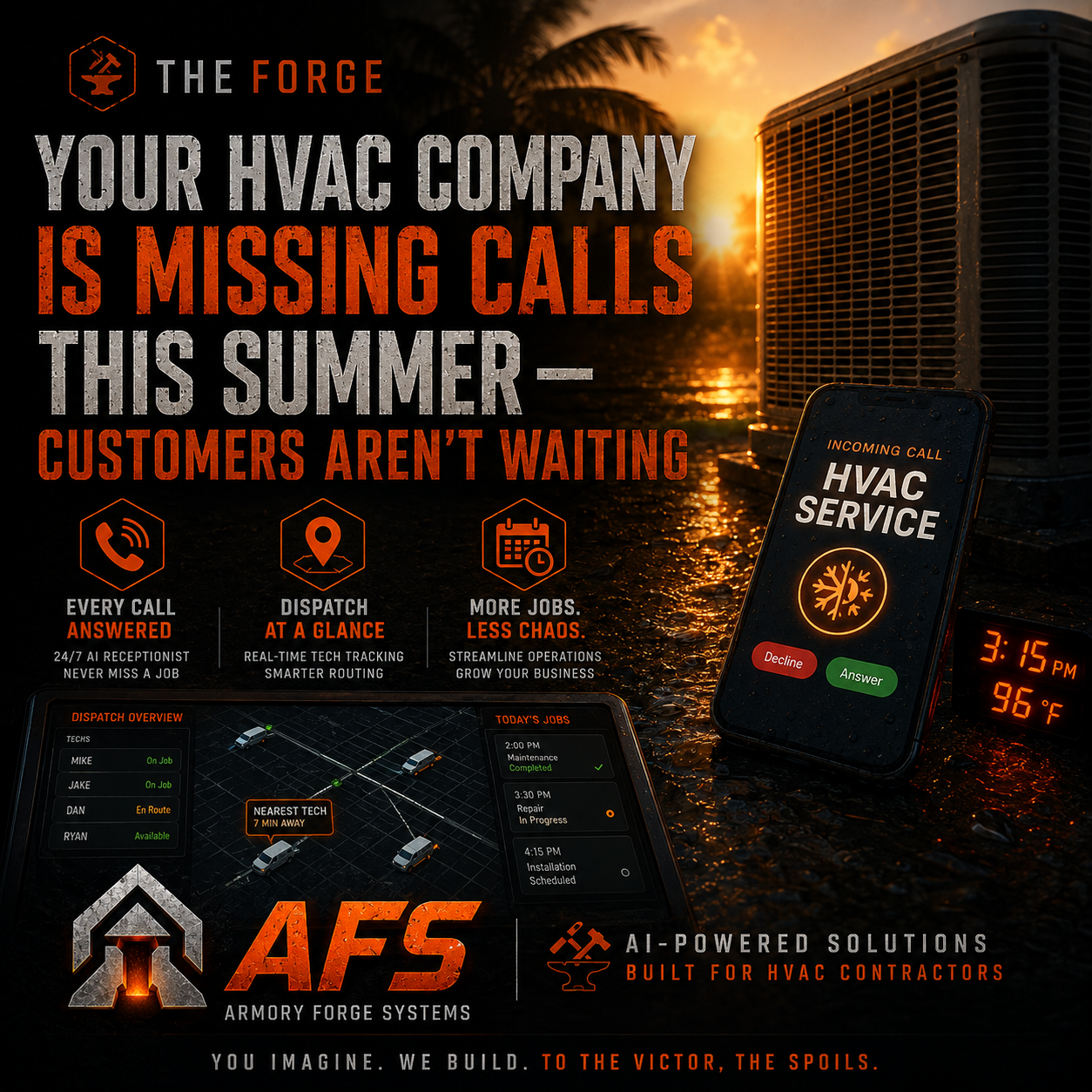 Your HVAC company is missing calls this summer — an AI receptionist answers every one